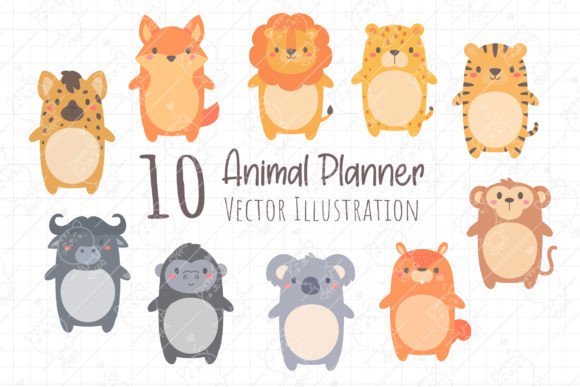 Adorable 10 Animal Planner Clipart for Creative Projects