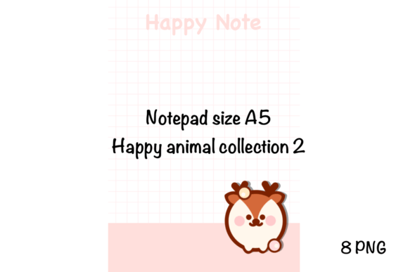 Brighten Your Notes: The Happy Animal Notepad Size A5 for Creative Professionals