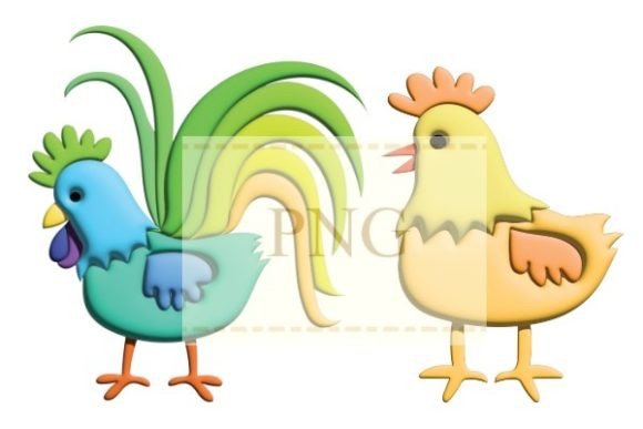 Bring Rustic Charm to Life with 3D Chicken Rooster Hen PNGs
