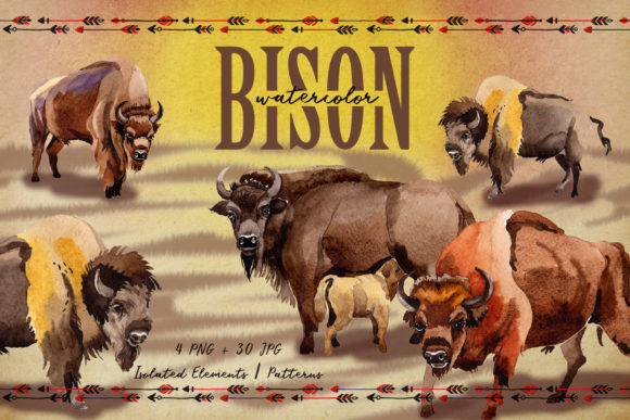 Bring the Wild West to Your Desktop with Bison Watercolors