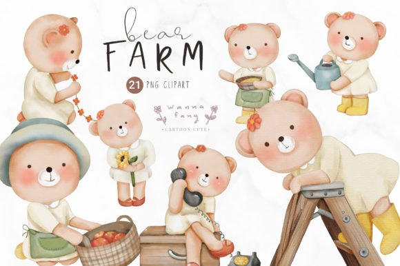 Bringing Whimsy to Life: The Bear Adorable Animal Watercolor Collection