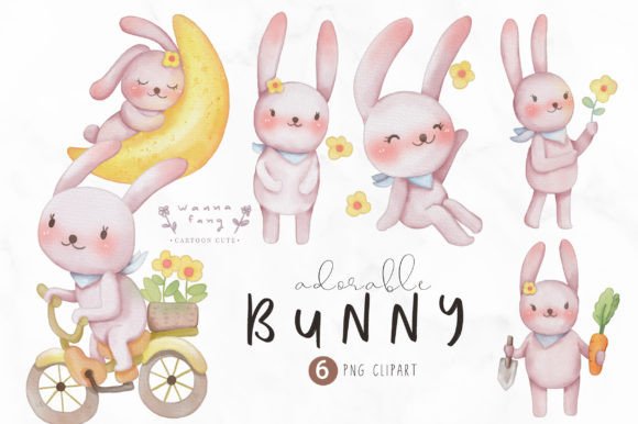 Bunny Adorable Animal Watercolor: A Fresh Take on Playful Graphics
