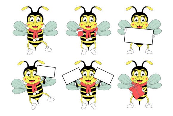 Cute Bee Animal Cartoon Illustration: A Design Asset for Every Project