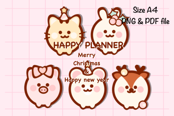 Happy Animal Monthly Planner Size A4: A Fresh Start for Your Schedule