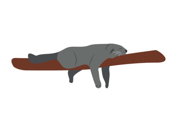 Lazy Weasel Animal: A Playful Design Asset