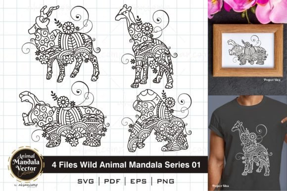 Wild Animal Mandala Series 02: Design Assets for Impact